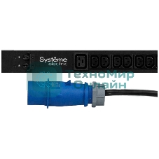 БРП Uniprom, с мониторингом, 0U, 400В, 3Ф, 16A, 36xC13 12xC19, 3м кабель, IEC309