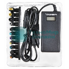 Блок питания Ippon D65U автоматический 65W 15V-19.5V 8-connectors 1.5A 1xUSB 2.1A от бытовой электросети LСD индикатор