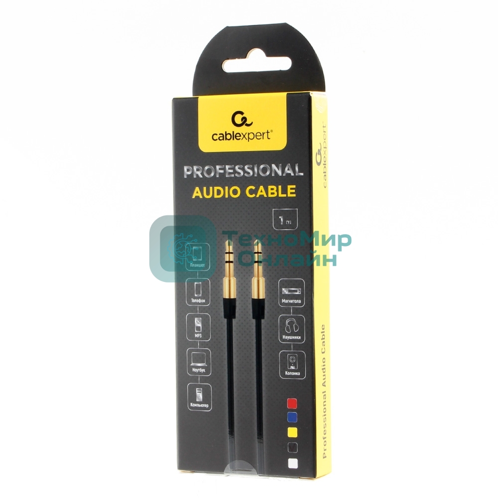 Кабель аудио Cablexpert CCAB-01-35MM-1MR, 3.5 Jack (M)/3.5 Jack (M), красный. 1м, блистер