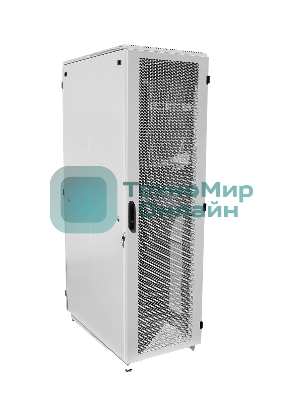 Шкаф телеком. напольный 42U (600x600) дверь перфорированная (ШТК-М-42.6.6-4ААА) (3 коробки)