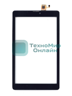 Сенсорное стекло (тачскрин) для Irbis TZ83, черное с рамкой