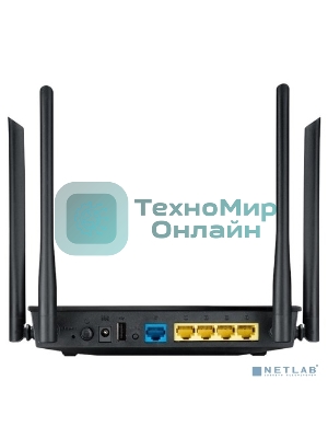 Маршрутизатор беспроводной Asus RT-AC1200 10/100BASE-TX черный (Dual Band)