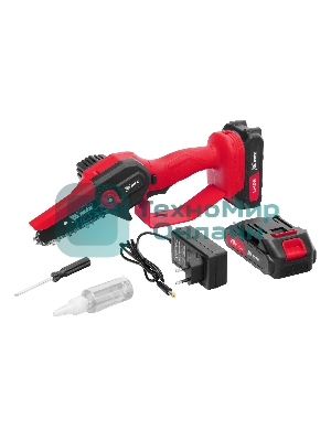 Цепная мини-пила аккумуляторная MTX MCS-100, шина 100 мм, Li-Ion, 20 В