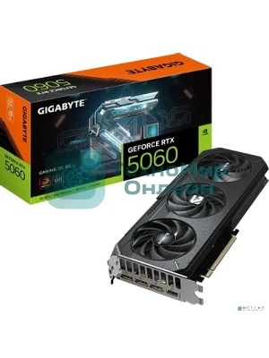Видеокарта Gigabyte PCI-E 5.0 GV-N5060GAMING OC-8GD 1.0 NVIDIA GeForce RTX 5060 8Gb 128bit GDDR7 2595/28000 HDMIx1 DPx3 HDCP Ret
