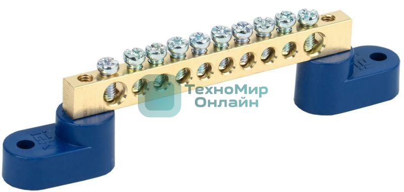 Шина нулевая ШНИ-6х9-10 У2-С на 2-х. угл. изол. IEK YNN10-69-10C2-K07