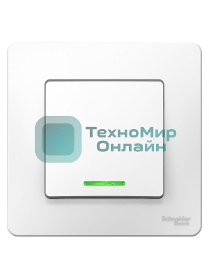 Выключатель 1-кл. СП Blanca (сх.1) 10А 250 В с подсветкой белый SchE BLNVS010111