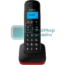 Телефон беспроводной (DECT) Panasonic KX-TGb610RUR, Монохромный, АОН, черный/красный