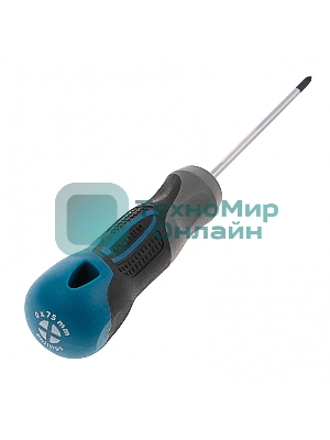 Отвертка Gross 12131 PH0 x 75 мм S2, трехкомпонентная рукоятка