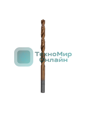 Сверло по металлу Matrix, 5 мм, HSS, нитридтитановое покрытие, цилиндрический хвостовик