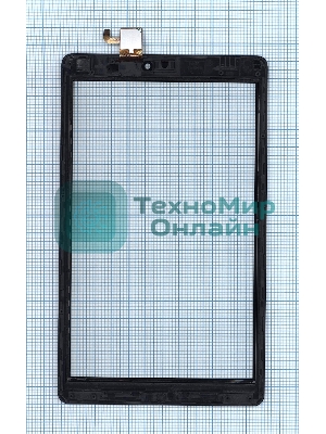 Сенсорное стекло (тачскрин) для Irbis TZ83, черное с рамкой