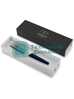 Ручка перьевая Parker Jotter Core F63 (CW2030950) Royal Blue CT, M, сталь нержавеющая, подарочная коробка