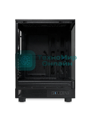 Компьютерный корпус без блока питания HSPD F510, Panoramic Mid Tower, черный, TG, 0.5 SPCC, no fans ATX, mATX, mITX 180/280/160мм 1x2.5