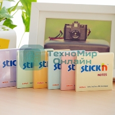 Блок самоклеящийся бумажный Stick`n 21391 76x76мм, 100 листов, 70 г/м2, пастель, оранжевый