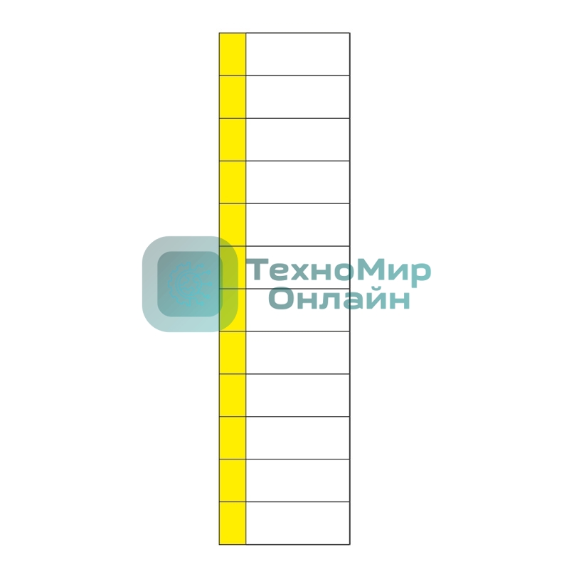 Наклейка маркировочная таблица 12 модулей (50х216 мм) Rexant