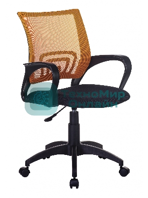 Кресло Бюрократ CH-695NLT оранжевый/черный, сетка/ткань, 120 кг, механизм качания