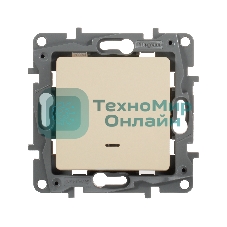 Выключатель с подсветкой, на винтах ETIKA 10АХ слоновая кость