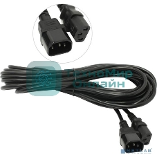 Кабель монитор-компьютер (UPS->уст-во) ExeGate Power EC-10P (С13->С14) VDE-250V-3*1,00-CU, 10A, 10м