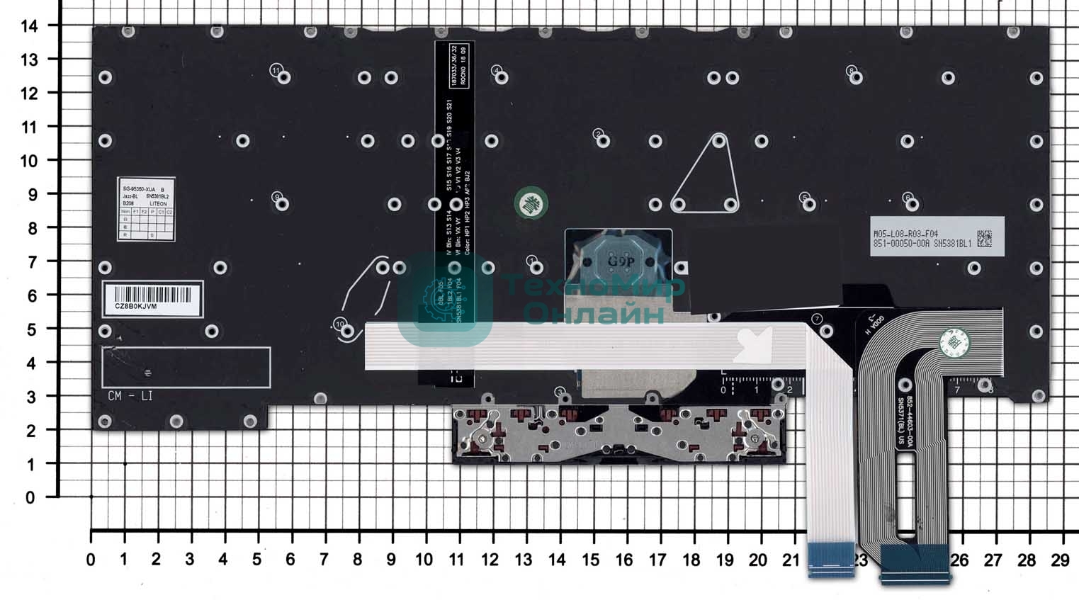 Клавиатура для ноутбука Lenovo ThinkPad X1 Extreme 2nd Gen. черная с подсветкой