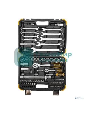 Набор инструментов Kranz 1/2, 1/4, CrV, пластиковый кейс, 82 предмета