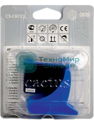 Картридж струйный Cactus CS-C8727 №27 черный (20 мл) для HP DeskJet 3320, 3420, 3520, 3535, 3550, 3645, 3650, 3740, 3840, 5150, OfficeJet 4211, 4251, 4311, 4352, 5600, 5610, PSC 1310, 1340, 1350