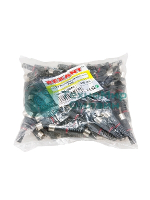 Разъем гнездо TV без пайки черный Rexant