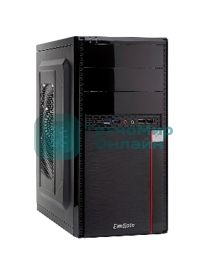 Компьютерный корпус ExeGate EX277436RUS Minitower MA-371X Black, mATX (UN450, 120мм) 2хUSB+2хUSB 3.0, Audio