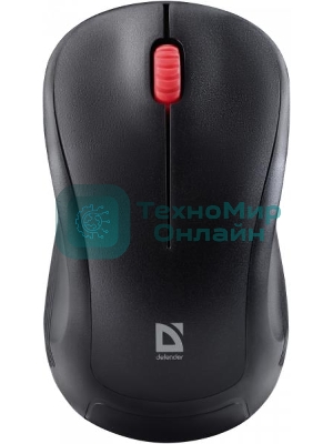 Мышь беспроводная Defender Bit MB-205 черный, 1200 dpi, радиоканал, USB, кнопки - 3