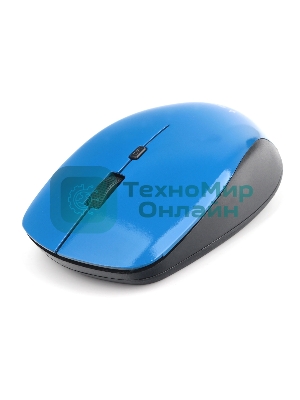 Мышь беспроводная Gembird MUSW-250-2 синий, 1600 dpi, радиоканал, USB, кнопки - 4