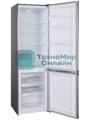 Холодильник Evelux FS 2220 X серый двухкамерный 188/64л морозилка снизу