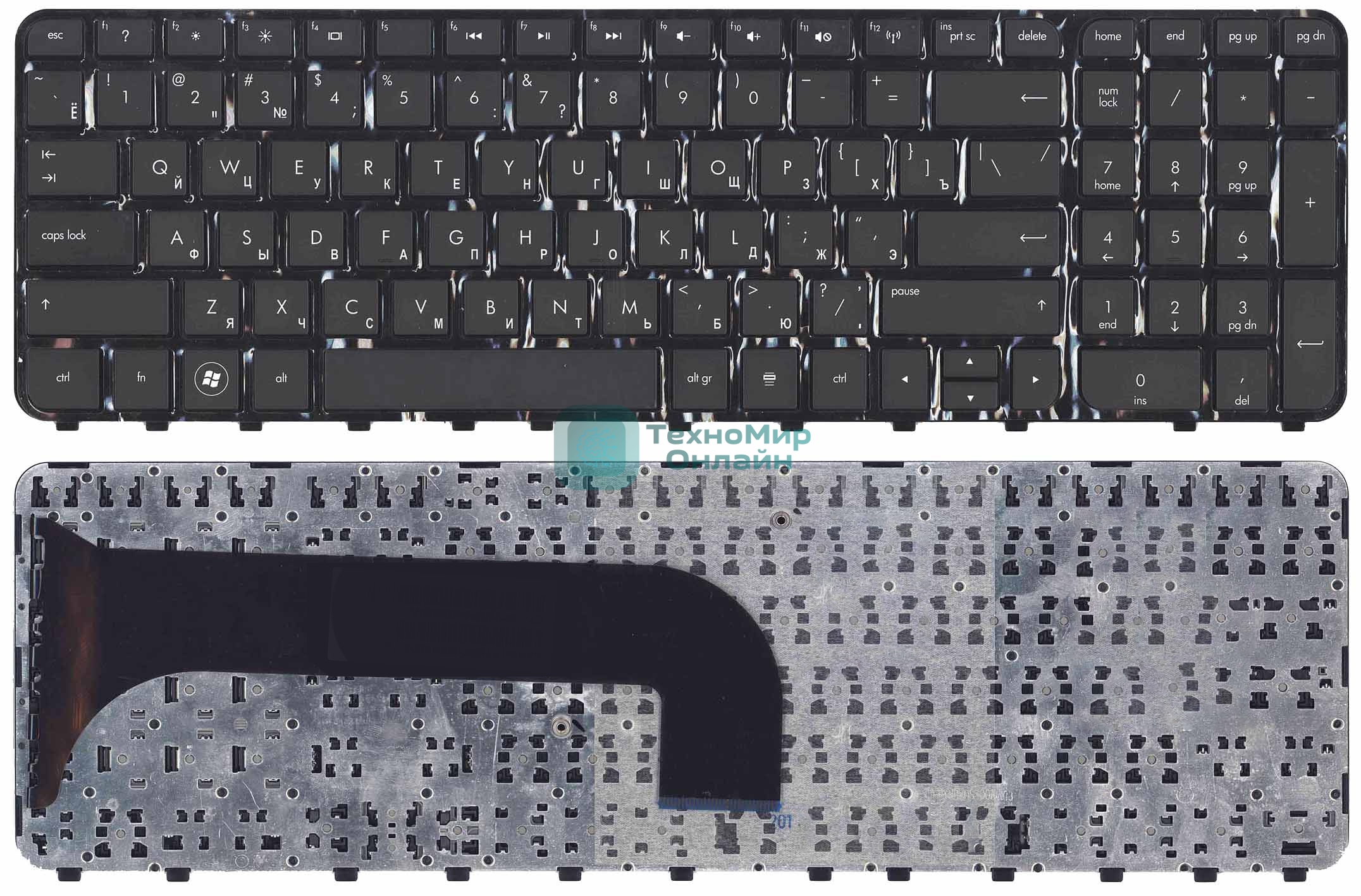 Клавиатура для ноутбука HP Pavilion M6-1000 Envy M6-1100 M6-1200 черная с рамкой