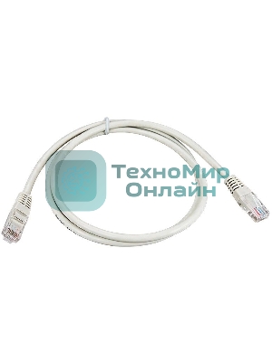 Пaтч-корд U/UTP Rexant, cat.5e, RJ45-RJ45, неэкранированный, PVC серый, 1м