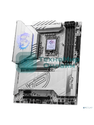 Материнская плата MSI MPG Z890 EDGE TI WIFI, LGA 1851, Intel Z890, 4xDDR5, 4xSATA, 5xM.2, 1xPCIe 5.0 x16, 1xPCIe 4.0 x4, 1xPCIe x1, 1xHDMI, 1x5Gb LAN, 1xUSB-A 2.0, 4xUSB-A 3.2 Gen 1, 4xUSB-A 3.2 Gen 2, 1xUSB-C 3.2 Gen 2, 2xUSB-C Tb4, 2x3.5 мм, 7.1, ATX