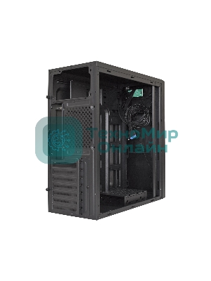 Компьютерный корпус Miditower ExeGate XP-333U Black, ATX, (XP600, Black,120мм), 1*USB/2*USB 3.0, Audio