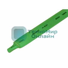 Термоусаживаемая трубка Rexant 9,0/4,5 мм, зеленая, упаковка 50 шт. по 1 м