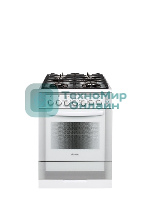Плита комбинированная Gefest ПГЭ 6502-02 0042 белый, конфорок 4 газовых, духовка 55 л, 60 см x 85 см x 60 см