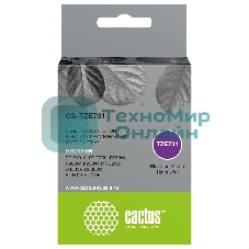 Картридж ленточный Cactus CS-TZE731 TZe-731 черный шрифт, зеленый фон (12 мм, 8 м) для Brother PT-P1010, PT-P700, P750W, P900W, P950W, PT-D210, D450VP, D600VP, PT-H110BUNDE