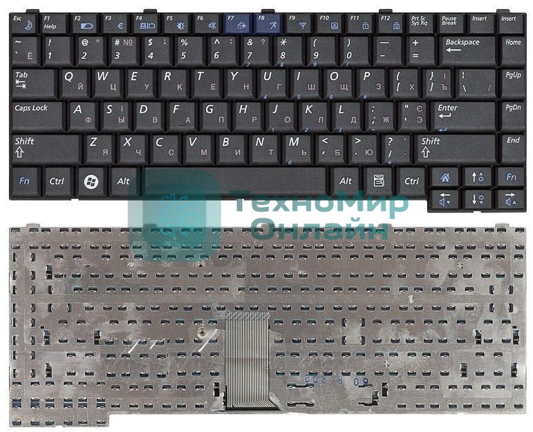 Клавиатура для ноутбука Samsung R510 R560 R60 R70 P510 P560 черная