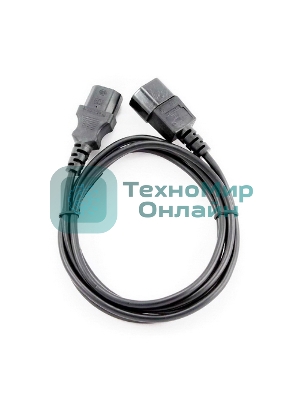 Кабель питания сист.блок-монитор Cablexpert PC-189-1-5M, 5м, C13-C14, 3x1кв.мм., черный, с заземлением