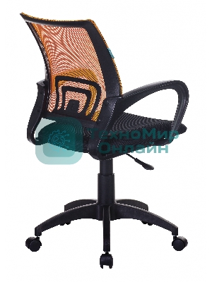 Кресло Бюрократ CH-695NLT оранжевый/черный, сетка/ткань, 120 кг, механизм качания