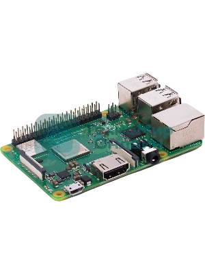 Мини ПК Raspberry Pi 3 Model B+ (RA433, E14 Version) Retail, 1Gb RAM, Cortex-A53 (ARMv8) 64-bit SoC @ 1.4GHz Broadcom BCM2837B0 CPU, WiFi, Bluetooth, 40-pin extended GPIO, 4x USB 2.0, HDMI, CSI camera port, DSI displ.port, MicroSD port (137-3331), (БП и корпус