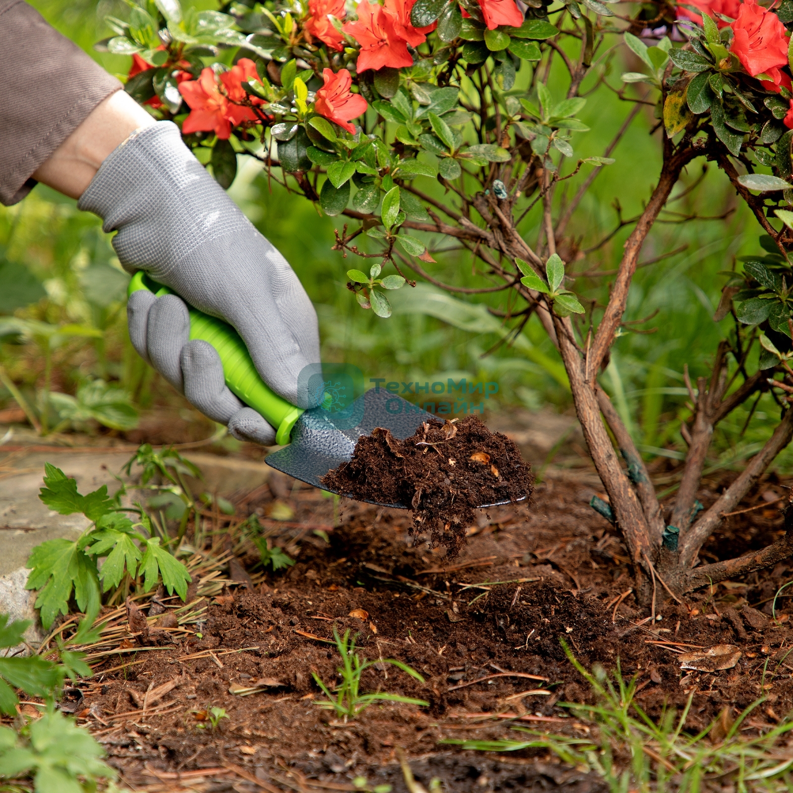 Совок посадочный широкий Palisad 85х250 мм, стальной, пластиковая рукоятка