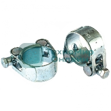 Хомуты металлические Сибртех, силовые 29-31 мм, ширина 20 мм, шарнирные, W1, 2 шт.