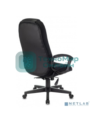 Кресло Бюрократ Zombie 9 черный/серый, экокожа, 120 кг, механизм качания