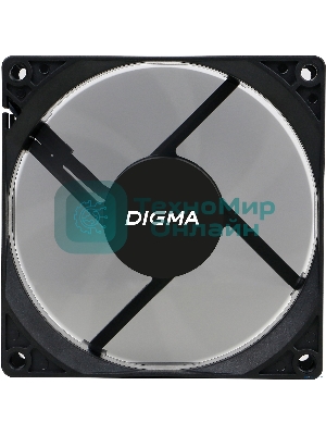 Вентилятор для корпуса Digma DFAN-90 черный, 90 мм, 1800 об/мин, 23 дБ, 3 pin