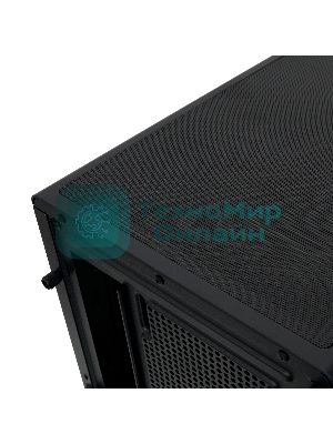 Компьютерный корпус без блока питания HSPD F510, Panoramic Mid Tower, черный, TG, 0.5 SPCC, no fans ATX, mATX, mITX 180/280/160мм 1x2.5