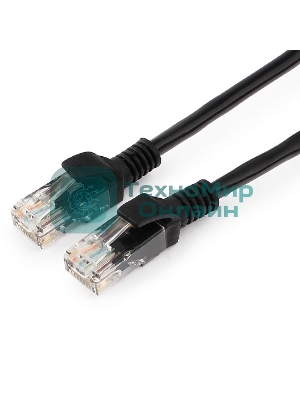 Патч-корд UTP Cablexpert cat.5e, 2м, литой, многожильный, черный