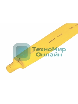 Трубка термоусадочная Rexant 20.0/10.0 1м желтый