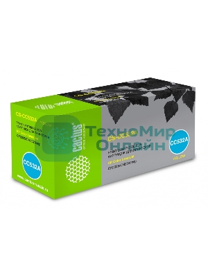 Картридж лазерный Cactus CS-CC532A желтый (2800 стр.) для HP Color LaserJet CP2025/CM2320mfp