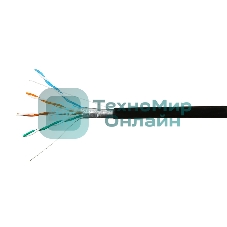 Кабель SkyNet Premium FTP outdoor 4x2x0,51, медный, FLUKE TEST, кат.5e, однож., 100 м, box, черный