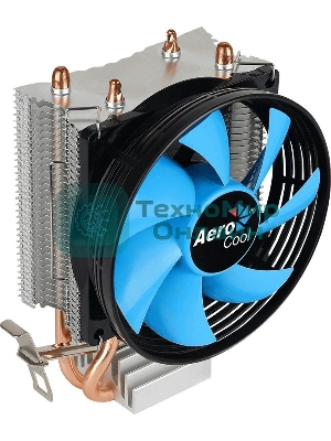 Кулер для процессора AeroCool/Formula Verkho 2 серебристый, 90 мм, алюминий/медь, 2000 об/мин, 25 дБ, 4 pin, 110 Вт, 125 мм